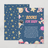 Carte D'accompagnement Compte à rebours Space Girl Books for Baby (Devant / Derrière)