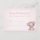 Carte D'accompagnement Comptez Le Baby shower Ours Jeu Mignonne Fille Our (Devant)