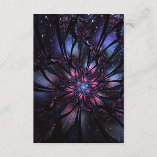 Carte D'accompagnement Conception Abstraite des fleurs fractales. (Devant)