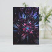 Carte D'accompagnement Conception Abstraite des fleurs fractales. (Debout devant)
