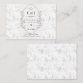 Carte D'accompagnement Conception de célébration de mariage romantique de (Devant / Derrière)
