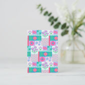 Carte D'accompagnement Conception de fleurs vibrantes en fleurs (Debout devant)