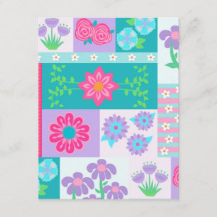 Carte D'accompagnement Conception de fleurs vibrantes en fleurs