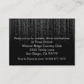 Carte D'accompagnement Conception de la douche Silver Star et du Mariage  (Dos)