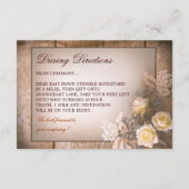 Carte D'accompagnement conception de réception de mariage avec des roses (Dos)