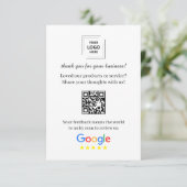 Carte D'accompagnement Conception d'insert marketing de demande d'avis QR (Debout devant)