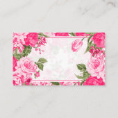 Carte D'accompagnement Conception florale rose - Créez la vôtre (Dos)