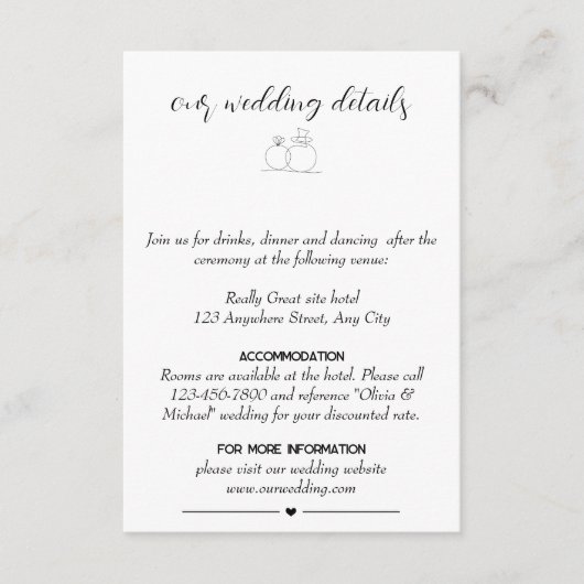 Carte D'accompagnement Conception minimale et élégante (Devant)