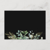 Carte D'accompagnement Conception moderne de feuille d'or d'eucalyptus bo (Dos)