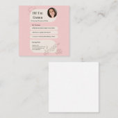 Carte D'accompagnement Conception professionnelle de doula post-partum ro (Devant / Derrière)