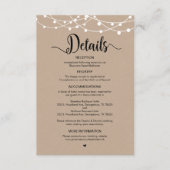 Carte D'accompagnement Conception Rustic Farm String Lights, détails Mari (Devant)