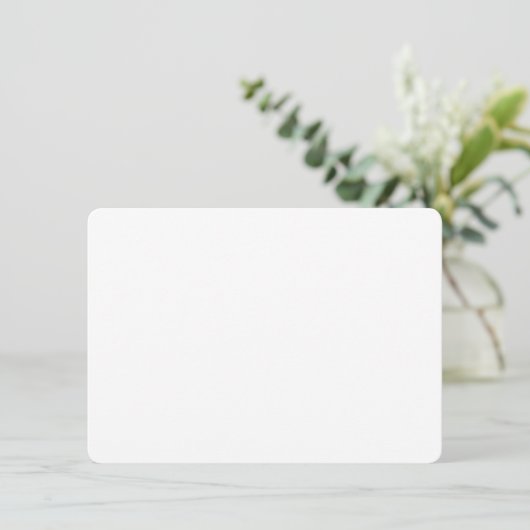 Carte D'accompagnement Conception simple blanche personnalisée Ajouter un (Debout devant)