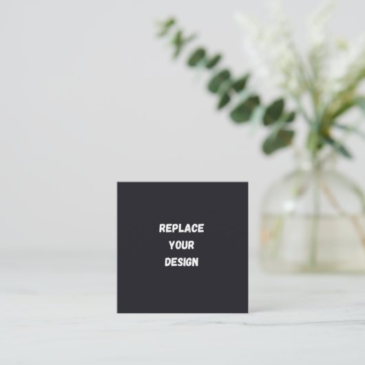 Carte D'accompagnement Conception simple noire personnalisée Ajouter une (Debout devant)