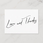 Carte D'accompagnement Concernant Cadeaux écriture moderne Mariage simple (Dos)