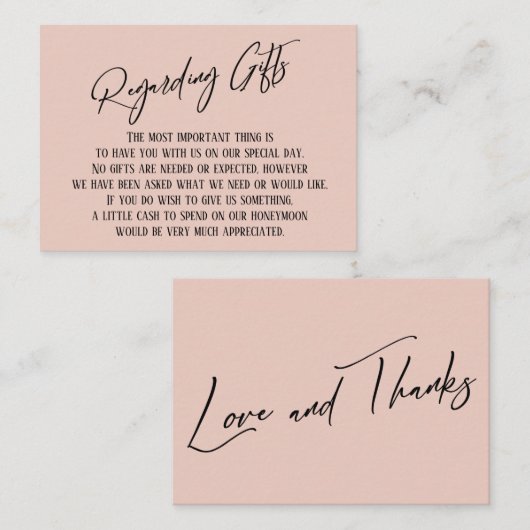 Carte D'accompagnement Concernant Les Cadeaux Écriture Manuelle Moderne S (Devant / Derrière)