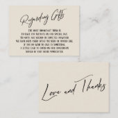 Carte D'accompagnement Concernant Les Cadeaux Écriture Manuelle Moderne S (Devant / Derrière)