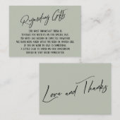 Carte D'accompagnement Concernant Les Cadeaux Écriture Manuelle Moderne S (Devant / Derrière)