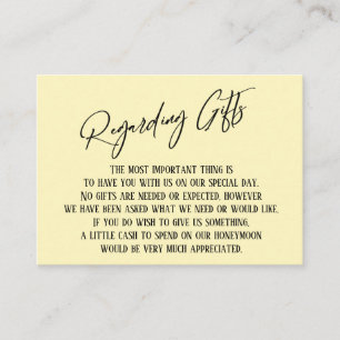 Carte D'accompagnement Concernant Les Cadeaux Écriture manuscrite Simple