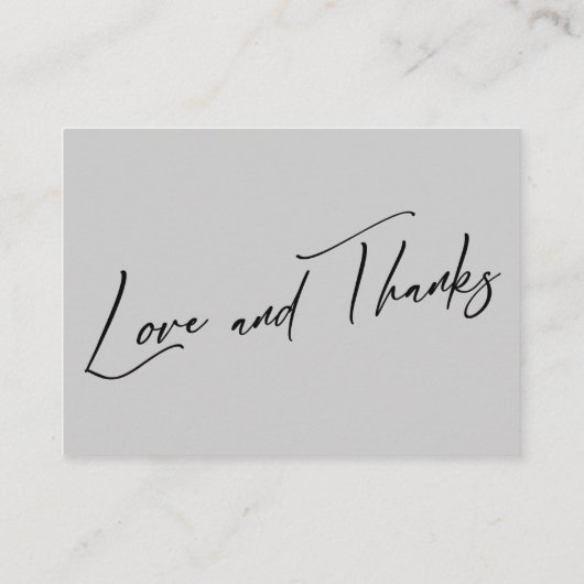 Carte D'accompagnement Concernant Les Cadeaux Écriture Moderne Simple Gri (Dos)