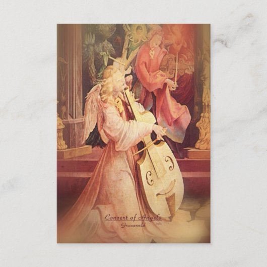 Carte D'accompagnement Concert d'Anges avec Écriture (Devant)