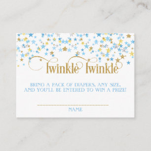 Carte D'accompagnement Concours de couches jumelles Twinkle Little Stars