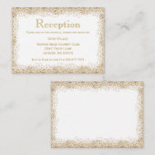 Carte D'accompagnement Confetti or et blanc (Devant / Derrière)