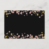 Carte D'accompagnement Confettis scintillants rose gold pour réception de (Dos)