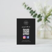 Carte D'accompagnement Connect with | Média social QR Code noir (Debout devant)