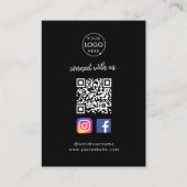 Carte D'accompagnement Connect with | Média social QR Code noir (Devant)