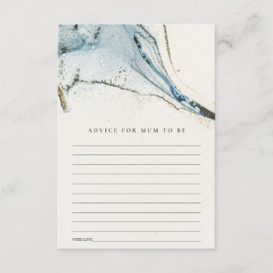 Carte D'accompagnement Conseil Abstrait Blue Gold pour le Baby shower mam