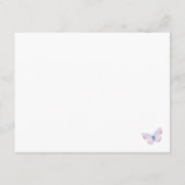 Carte D'accompagnement Conseil Baby shower floral papillon (Dos)