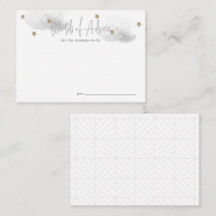 Carte D'accompagnement Conseil Baby shower gris Cloud 9