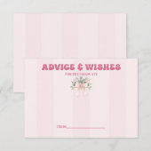 Carte D'accompagnement Conseil de fête et Whats de la Grad Bow rose (Devant / Derrière)