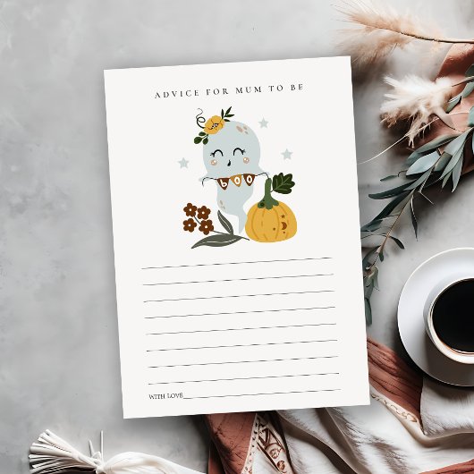 Carte D'accompagnement Conseil de la boîte d'Halloween Ghost pour maman B