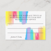 Carte D'accompagnement Conseil de mariage élégant Mariage arc-en-ciel mod (Devant)