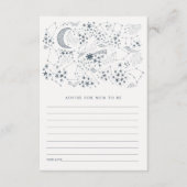 Carte D'accompagnement Conseil de nuit étoilé céleste pour le Baby shower (Devant)