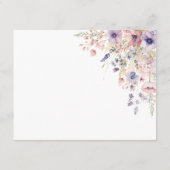 Carte D'accompagnement Conseil fleur sauvage de Fête des mariées Florale (Dos)