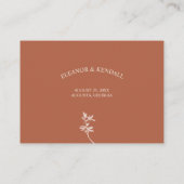 Carte D'accompagnement Conseil Mariage Fleur intemporel (Dos)