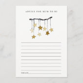 Carte D'accompagnement Conseil mobile de la belle étoile jaune pour maman (Devant)
