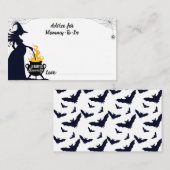 Carte D'accompagnement Conseil pour le Baby shower de sorcière d'Hallowee (Devant / Derrière)