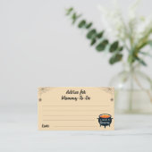 Carte D'accompagnement Conseil pour le Baby shower de sorcière d'Hallowee (Debout devant)