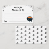 Carte D'accompagnement Conseil pour le Baby shower de sorcière d'Hallowee (Devant / Derrière)