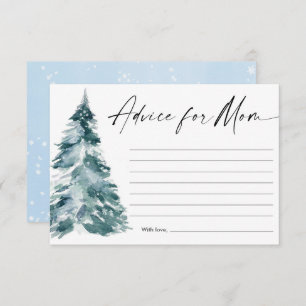 Carte D'accompagnement Conseil pour maman Noël arbre garçon baby shower