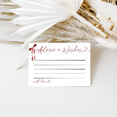 Carte D'accompagnement Conseil & Souhaits Jeu de douche Burgundy Bow