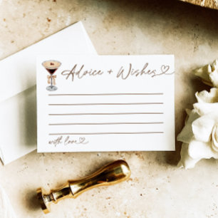 Carte D'accompagnement Conseil & Souhaits Jeu de douche Espresso Martini