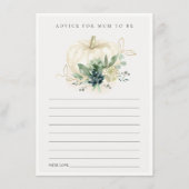 Carte D'accompagnement Conseils de citrouille succulents pour la future m (Devant)