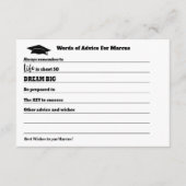 Carte D'accompagnement Conseils de fin d'études Souhaite Grad Party (Devant)