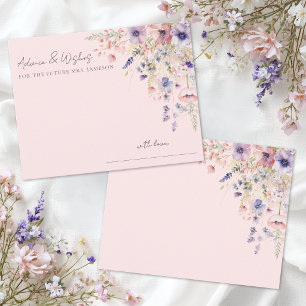 Carte D'accompagnement Conseils de mariage de bouquet de fleurs sauvages 