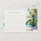 Carte D'accompagnement Conseils de palmiers de plage de sable pour la bab (Devant)