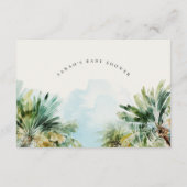 Carte D'accompagnement Conseils de palmiers de plage de sable pour la fêt (Dos)